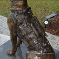 Escultura de cão de bronze animal de tamanho de vida de alta qualidade